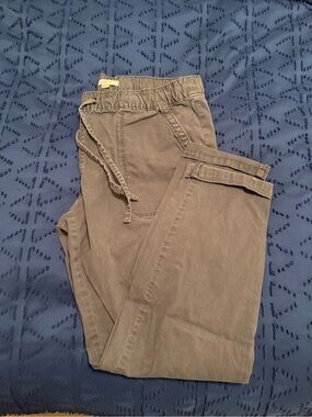 LOFT gray Cargo Drawstring Pants